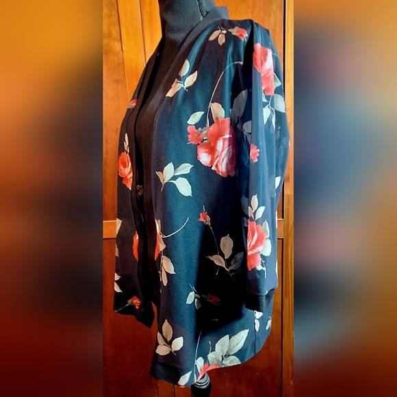 Vintage HABAND! Floral Open-Front Cardigan - Picture 3 of 6